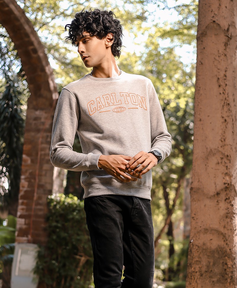 Heather Grey Varsity Sweatshirt - The 